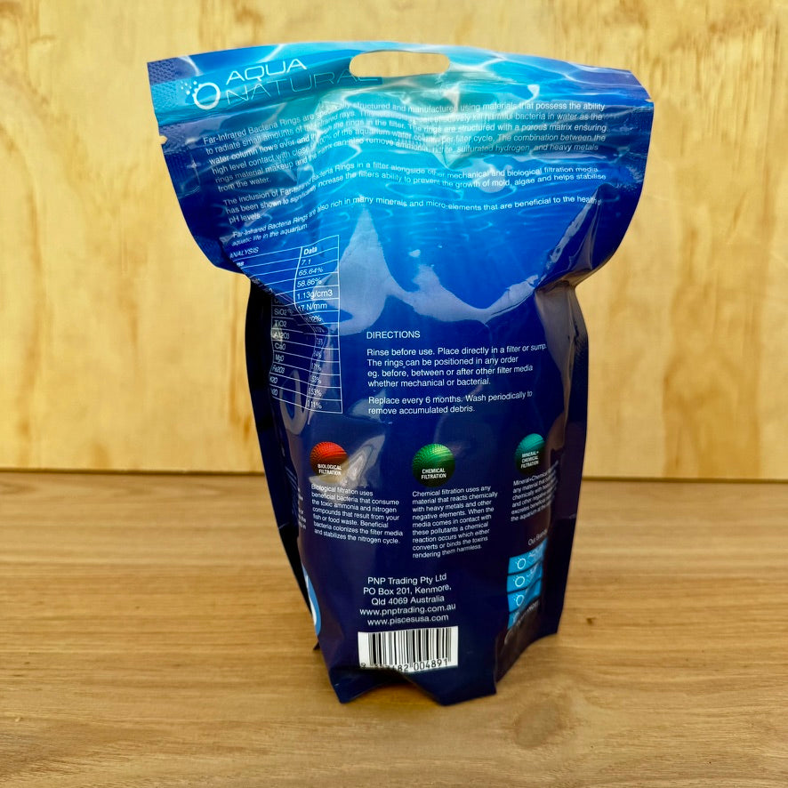 Far-Infrared Bacteria Rings 500g Aquarium Filter Media - Tank Terrarium Australia Filter Media
