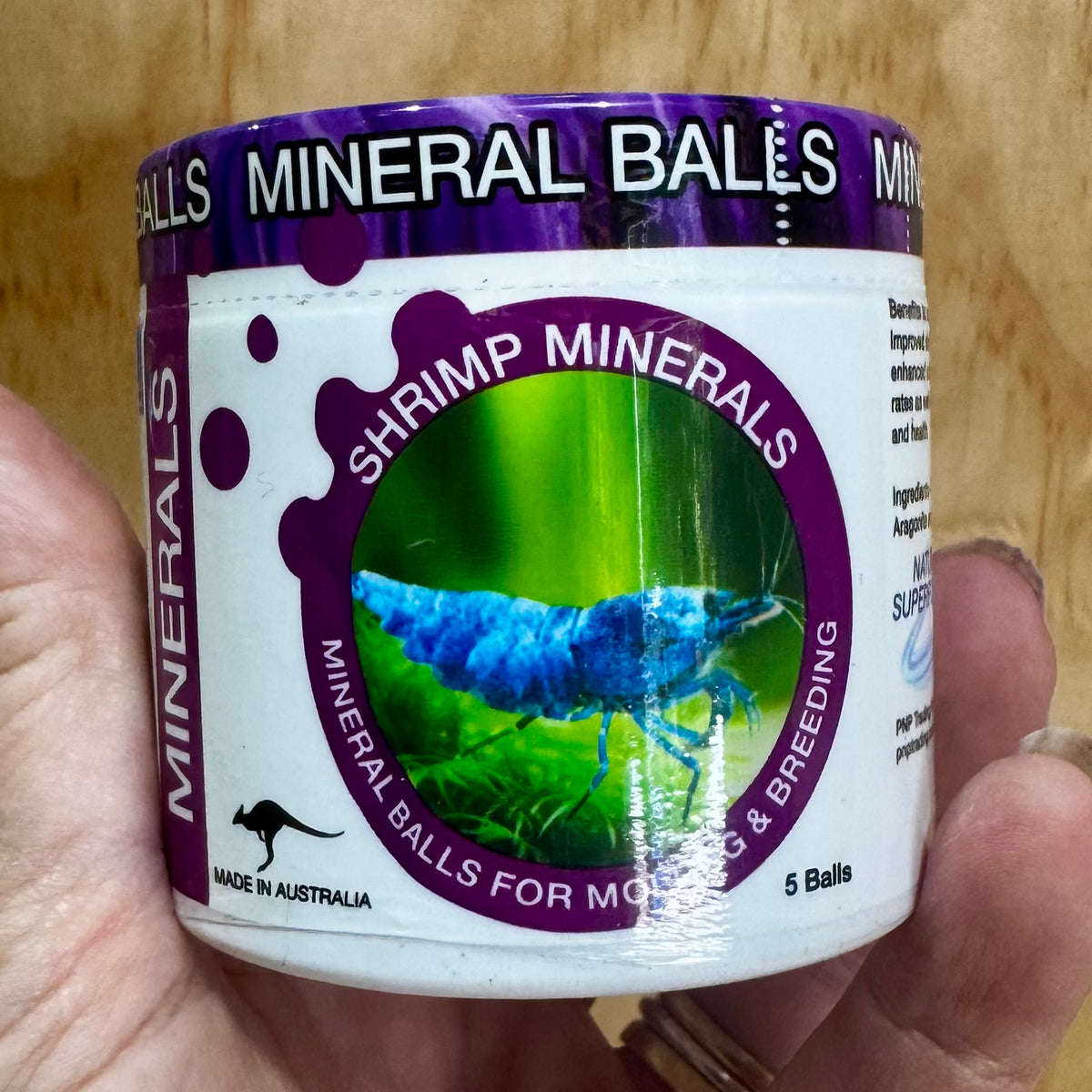 Shrimp Food Minerals 5 Balls - Aqua Natural Shrimp Food - Tank Terrarium Australia Fish & Shrimp Food