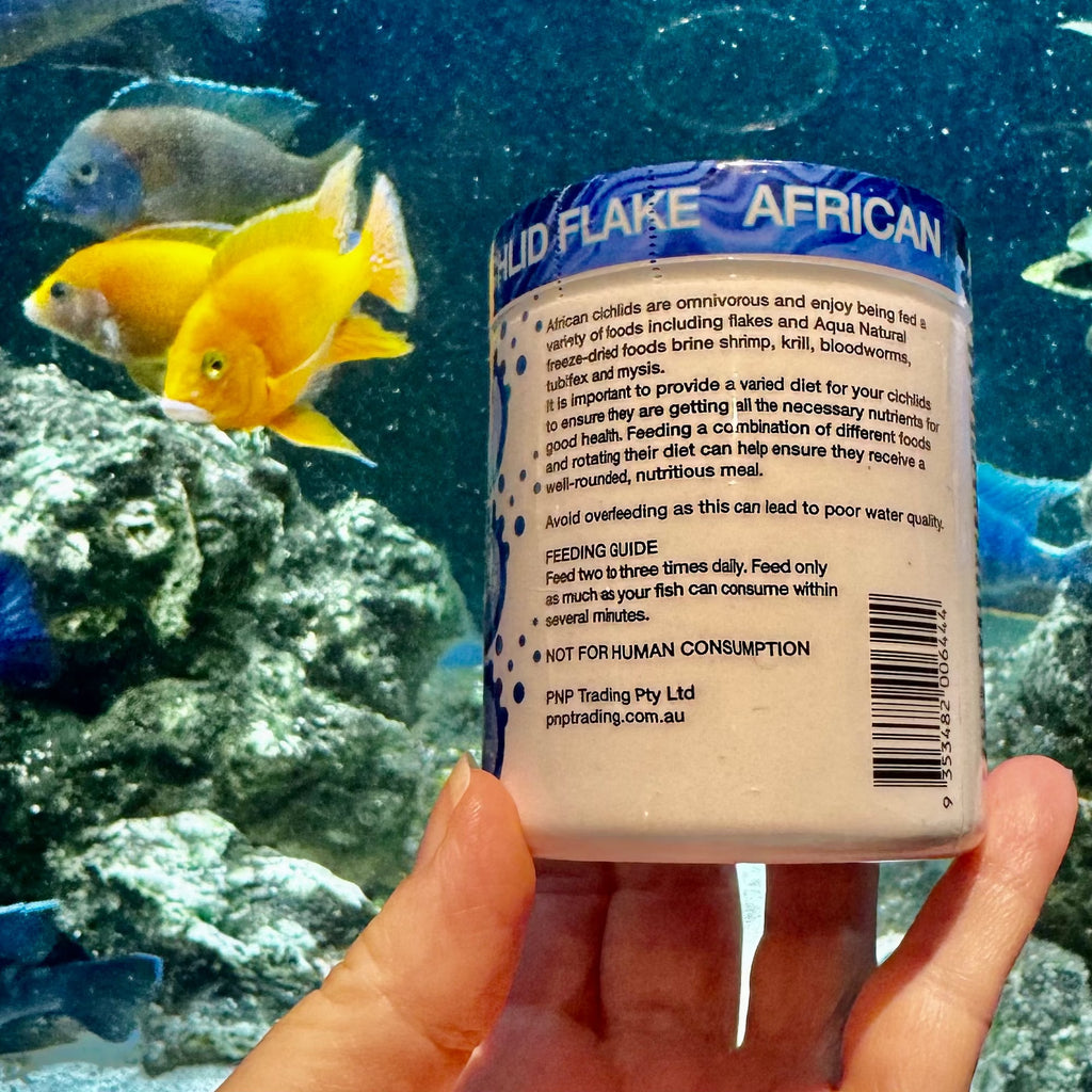 African Cichlid Flake 32g - Aqua Natural Fish Food - Tank Terrarium Australia Fish & Shrimp Food