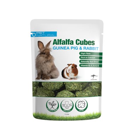 Alfalfa Cubes 2lt Bag Guinea Pig and Rabbit Food - Tank Terrarium Australia Small Animal Food