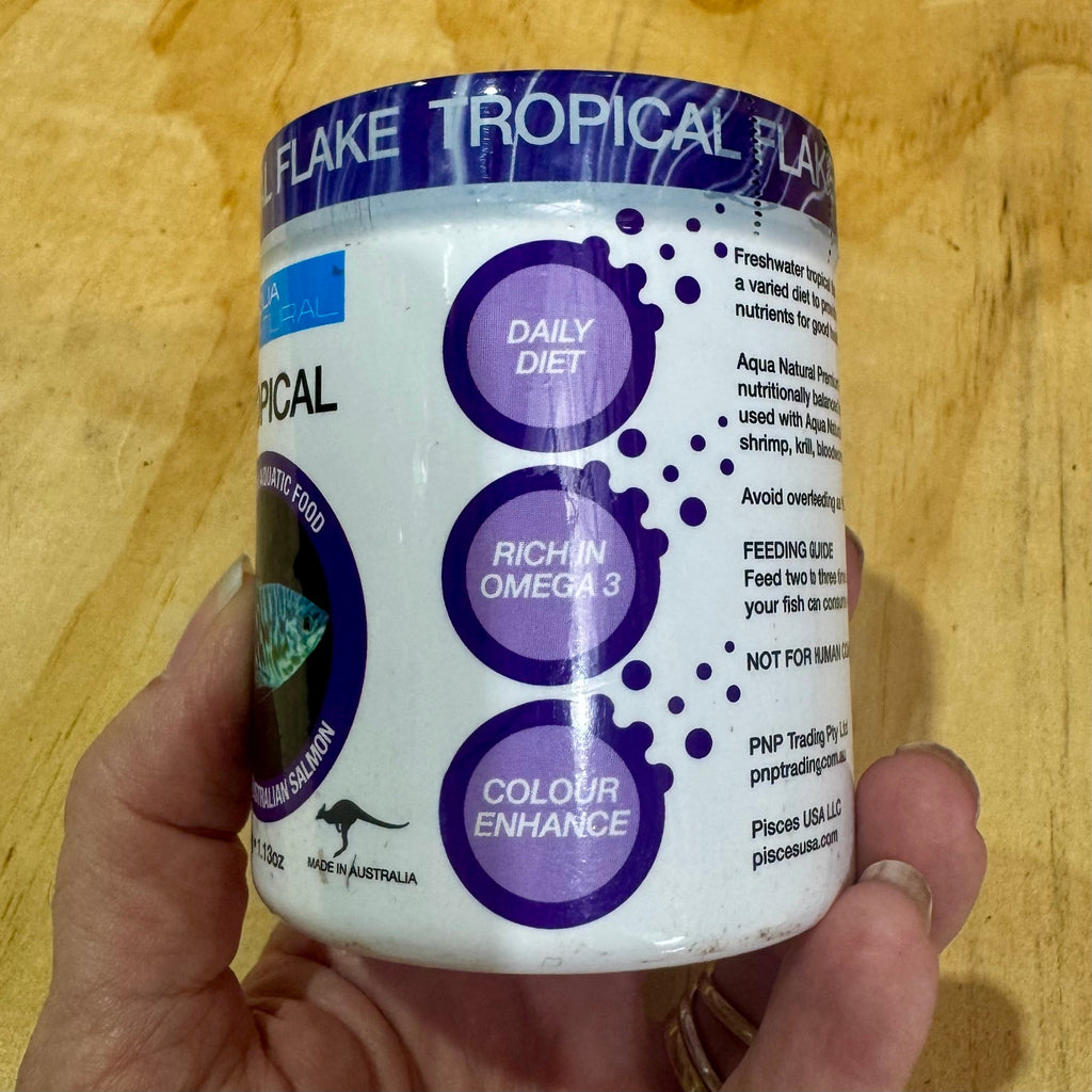 Tropical Flake 32g - Aqua Natural Fish Food - Tank Terrarium Australia Fish & Shrimp Food