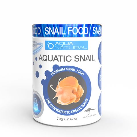 Aquatic Snail 70g Jar - Aqua Natural Snail Food - Tank Terrarium Australia Fish & Shrimp Food