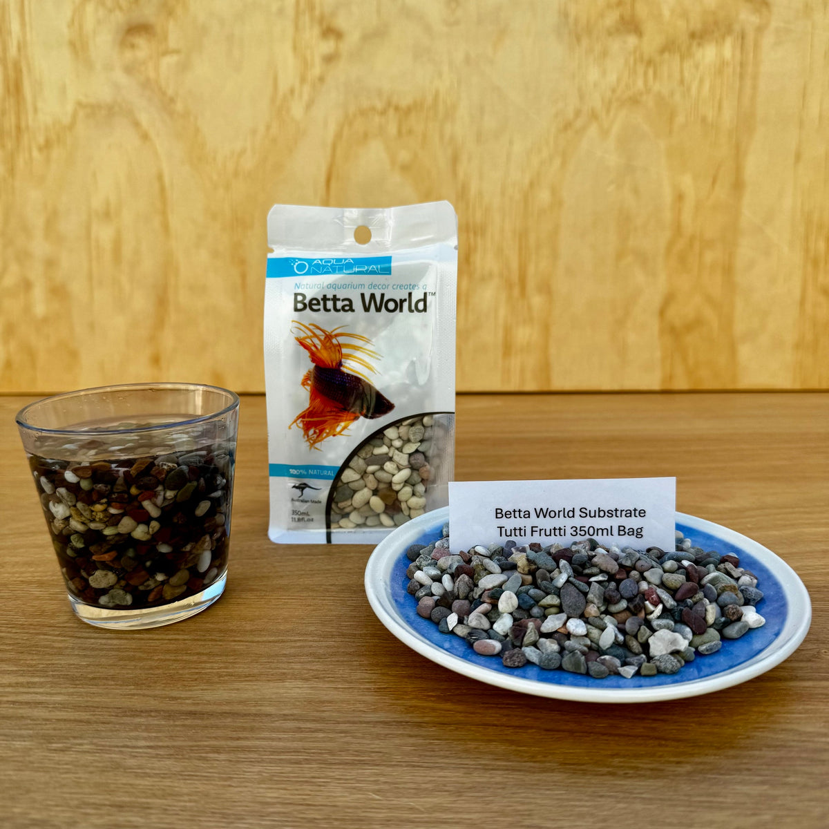 Betta World Substrate - Tutti Frutti Betta Gravel 350ml Bag - Tank Terrarium Australia Betta World