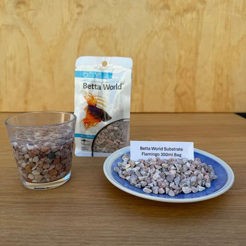 Betta World Substrate - Flamingo Gravel 350ml Bag - Tank Terrarium Australia Betta World