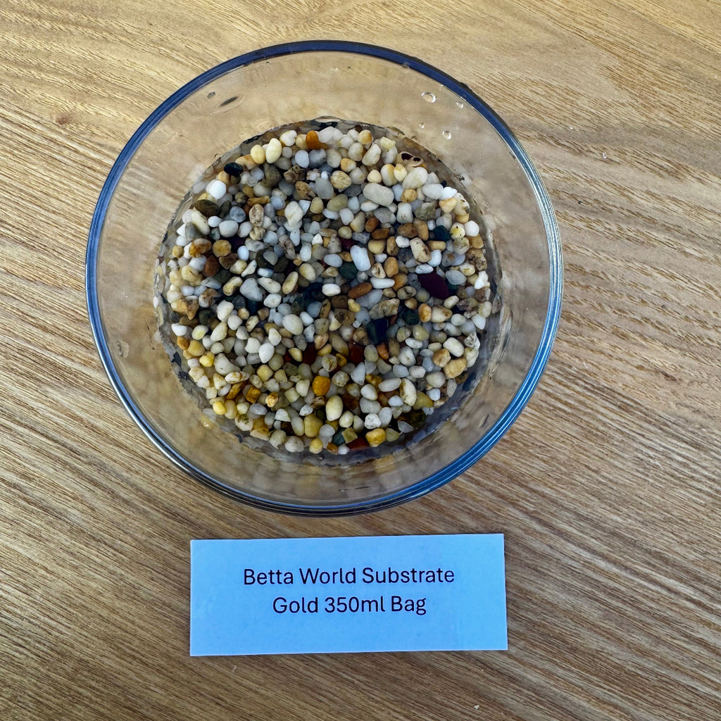 Betta World Substrate - Gold Gravel 350ml Bag - Tank Terrarium Australia Betta World