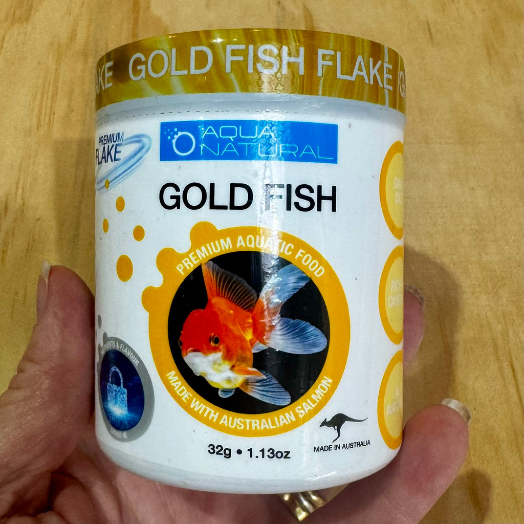 Gold Fish Flake 32g - Aqua Natural Fish Food - Tank Terrarium Australia Fish & Shrimp Food