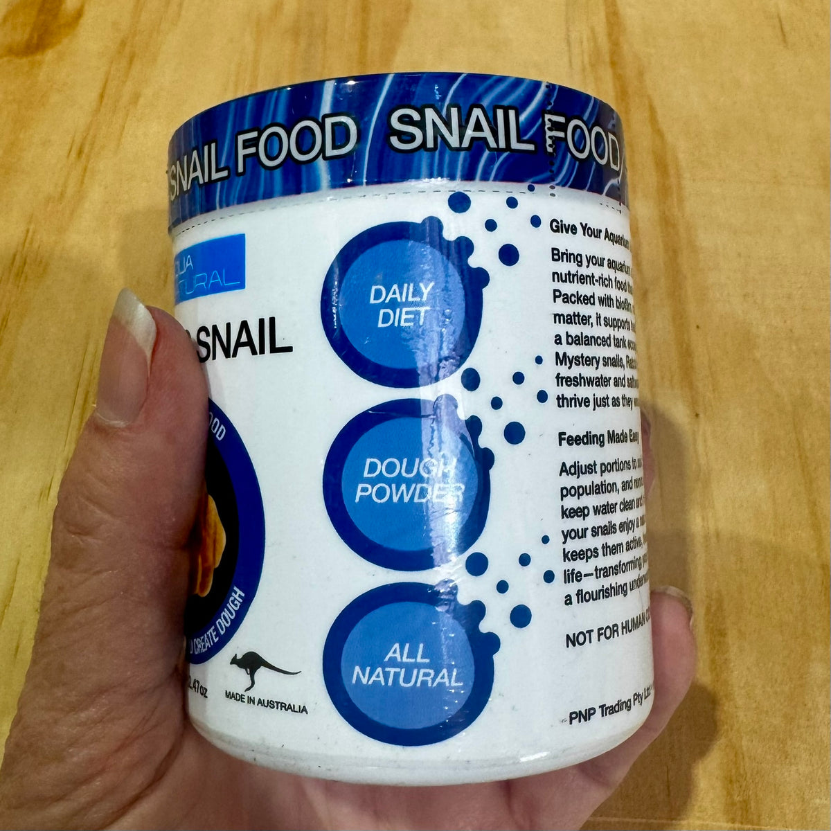 Aquatic Snail 70g Jar - Aqua Natural Snail Food - Tank Terrarium Australia Fish & Shrimp Food