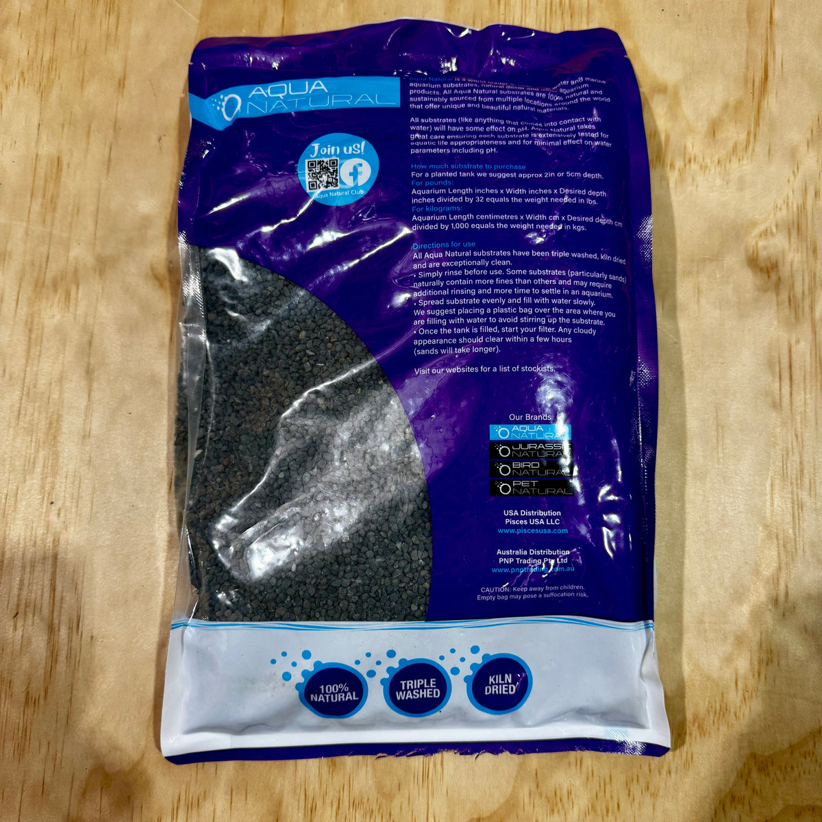Aqua Natural Aquarium Gravel - Ebony Pearl - Tank Terrarium Australia Gravel