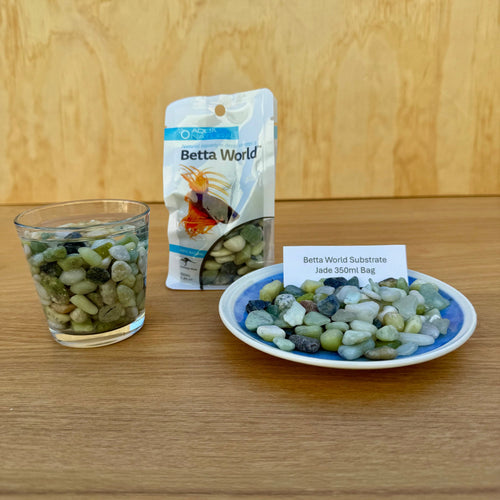 Betta World Substrate - Jade Pebbles 350ml Bag - Tank Terrarium Australia Betta World