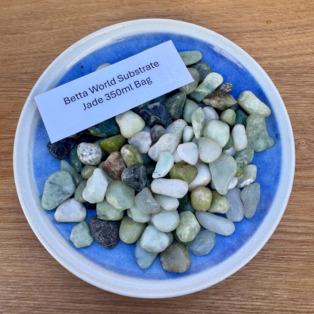 Betta World Substrate - Jade Pebbles 350ml Bag - Tank Terrarium Australia Betta World