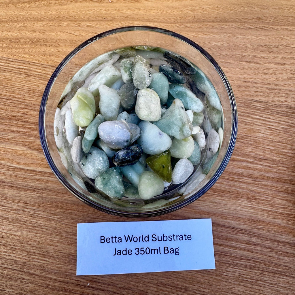 Betta World Substrate - Jade Pebbles 350ml Bag - Tank Terrarium Australia Betta World