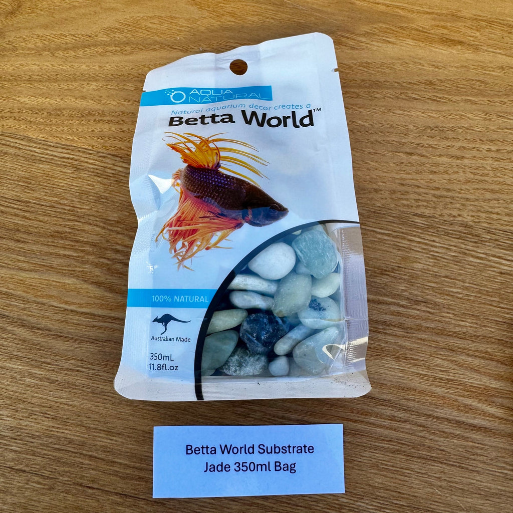 Betta World Substrate - Jade Pebbles 350ml Bag - Tank Terrarium Australia Betta World