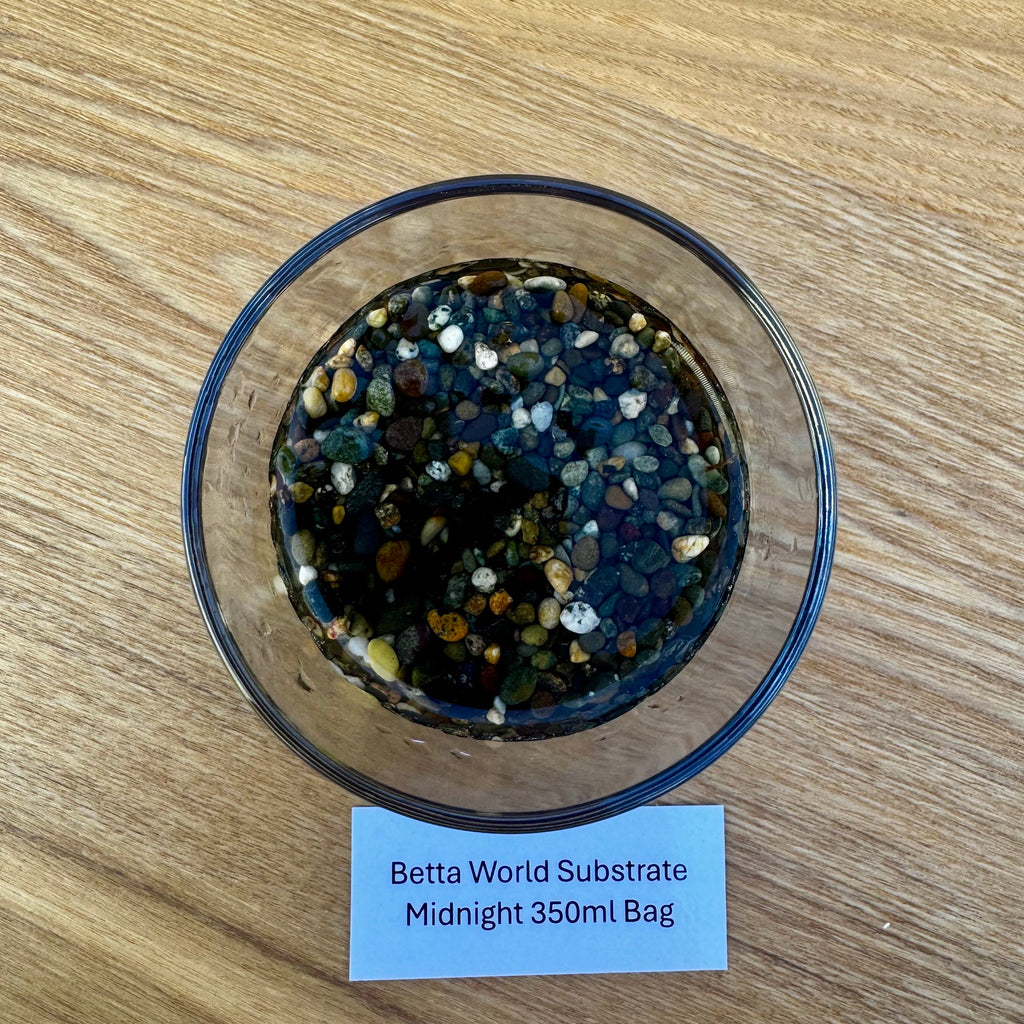 Betta World Substrate - Midnight Betta Gravel 350ml Bag - Tank Terrarium Australia Betta World