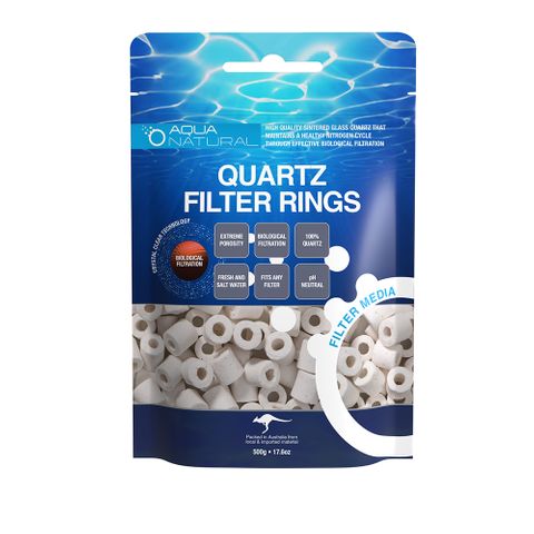 Quartz Filter Rings 500g Aquarium Filter Media - Tank Terrarium Australia Filter Media