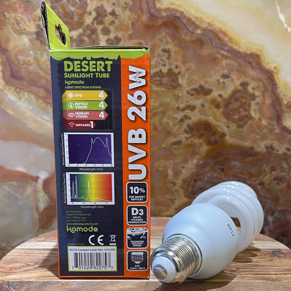 Desert Sun Compact UVB Lamp 10% 26W - Komodo - Tank Terrarium Australia Bulb