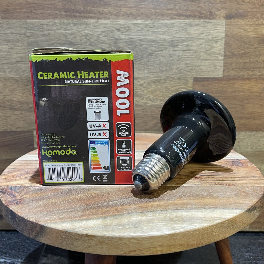 Ceramic Heat Emitter Black 100W - Komodo - Tank Terrarium Australia Bulb