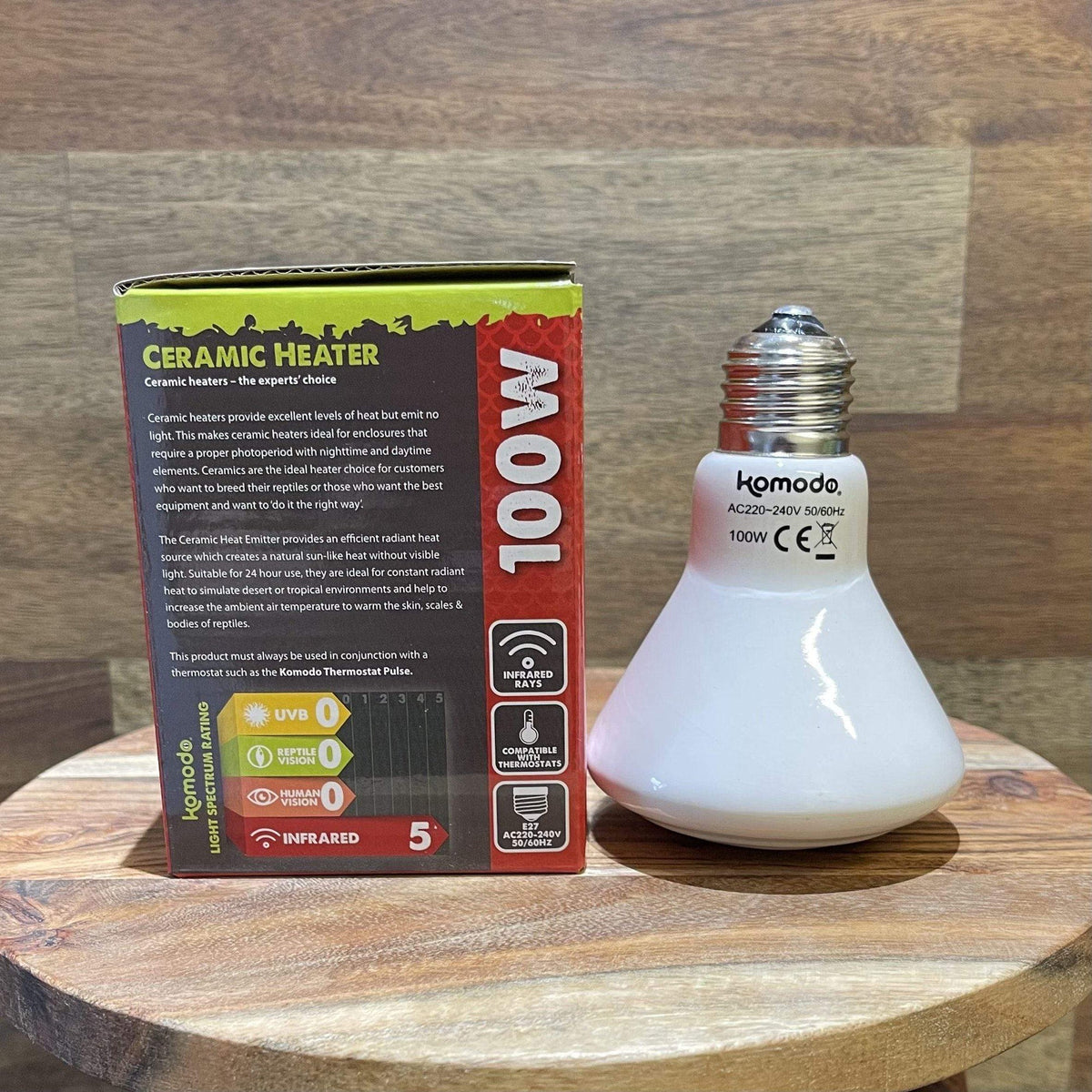 Ceramic Heat Emitter White 100W - Komodo - Tank Terrarium Australia Bulb