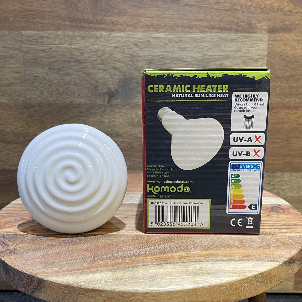 Ceramic Heat Emitter White 60W - Komodo - Tank Terrarium Australia Bulb