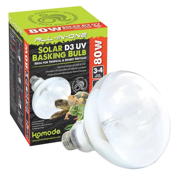Komodo Solar D3 UV Basking Bulb 80W - Tank Terrarium Australia Bulb