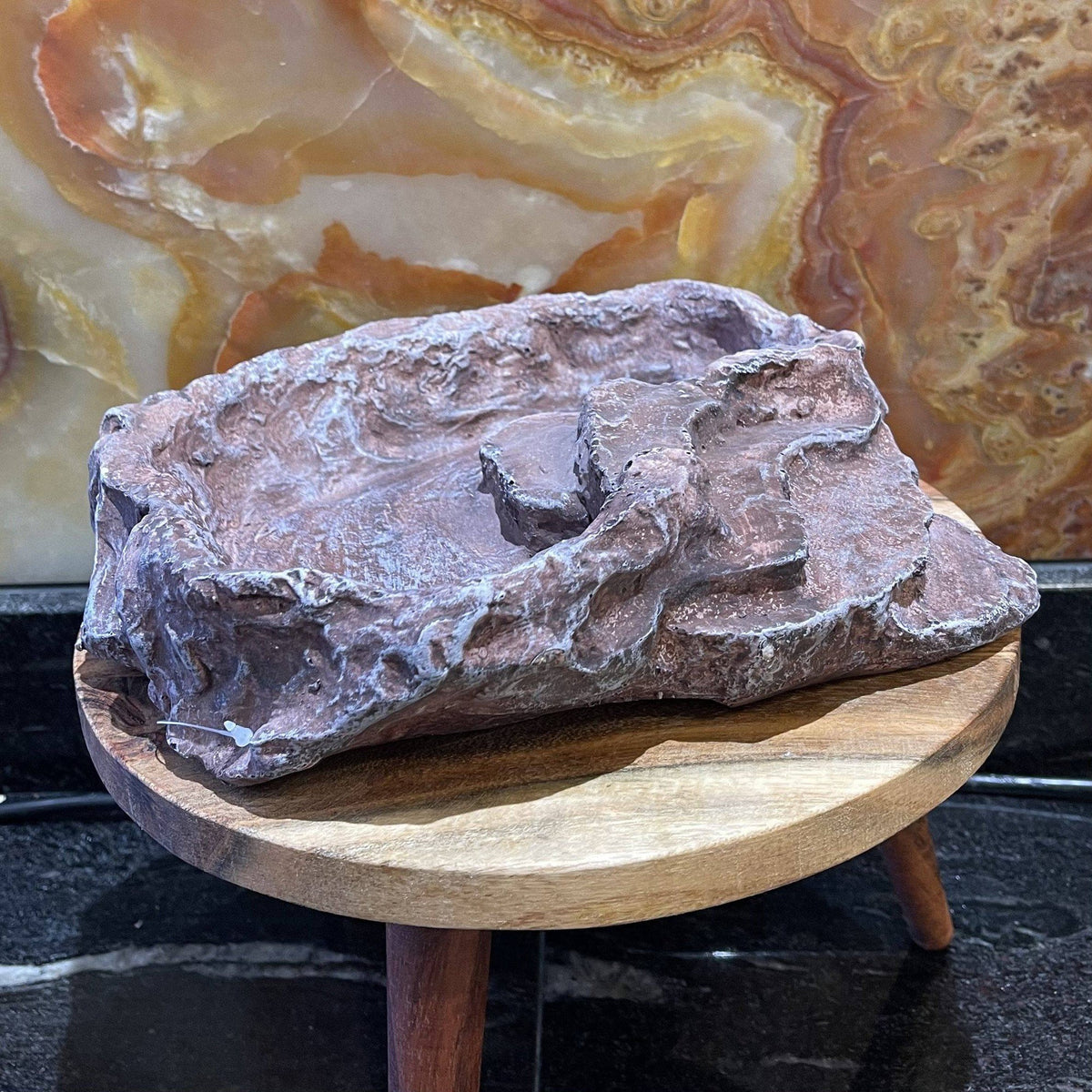 Komodo Terraced Dish Brown Large - Tank Terrarium Australia Food Bowl