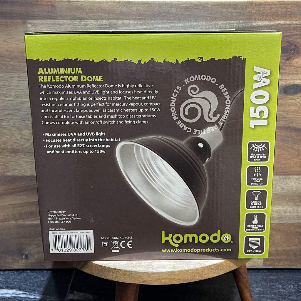 Aluminium Reflector Dome 150W - Komodo - Tank Terrarium Australia Light & Heat