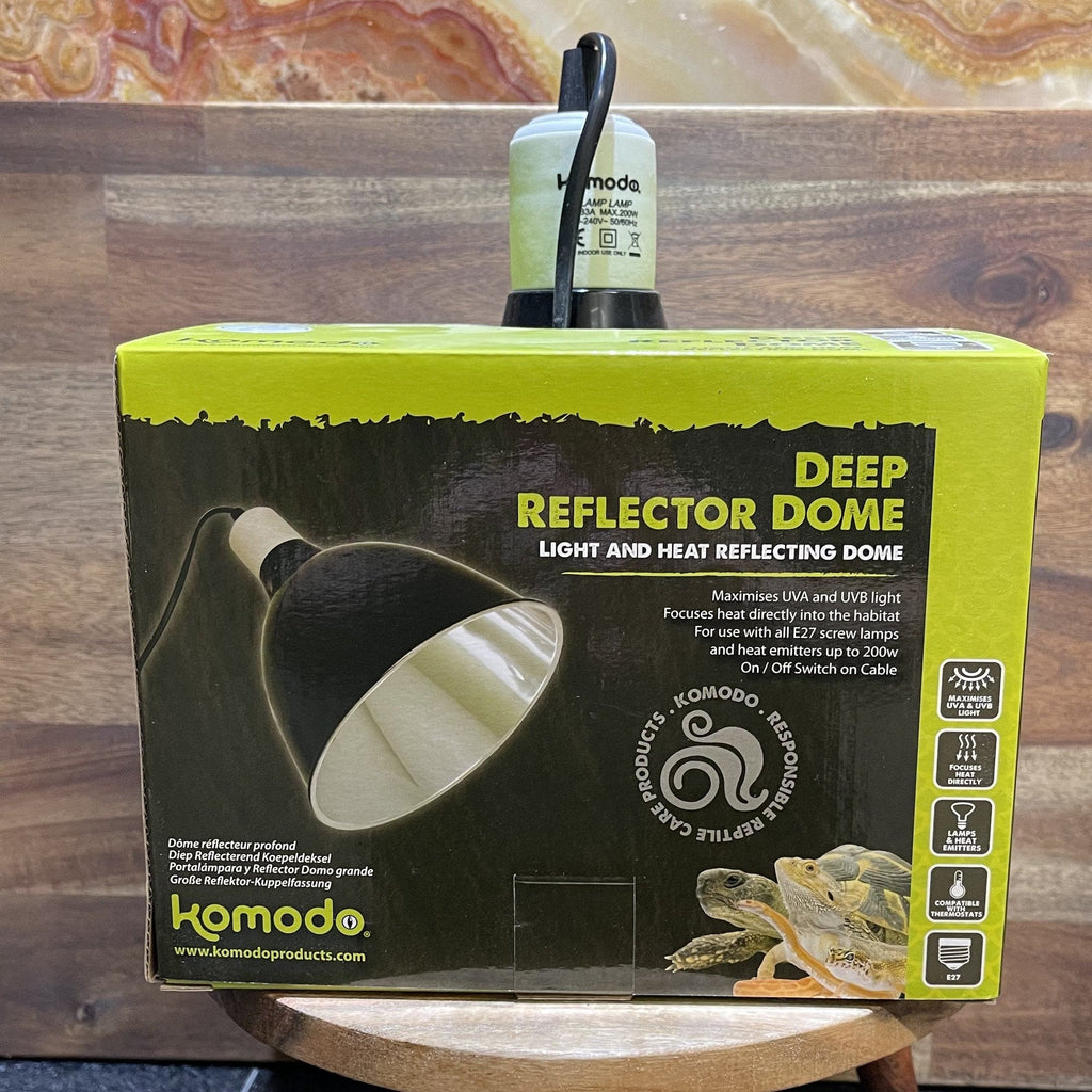 Deep Reflector Dome 200W 22 × 21 × 21cm - Komodo - Tank Terrarium Australia Light & Heat