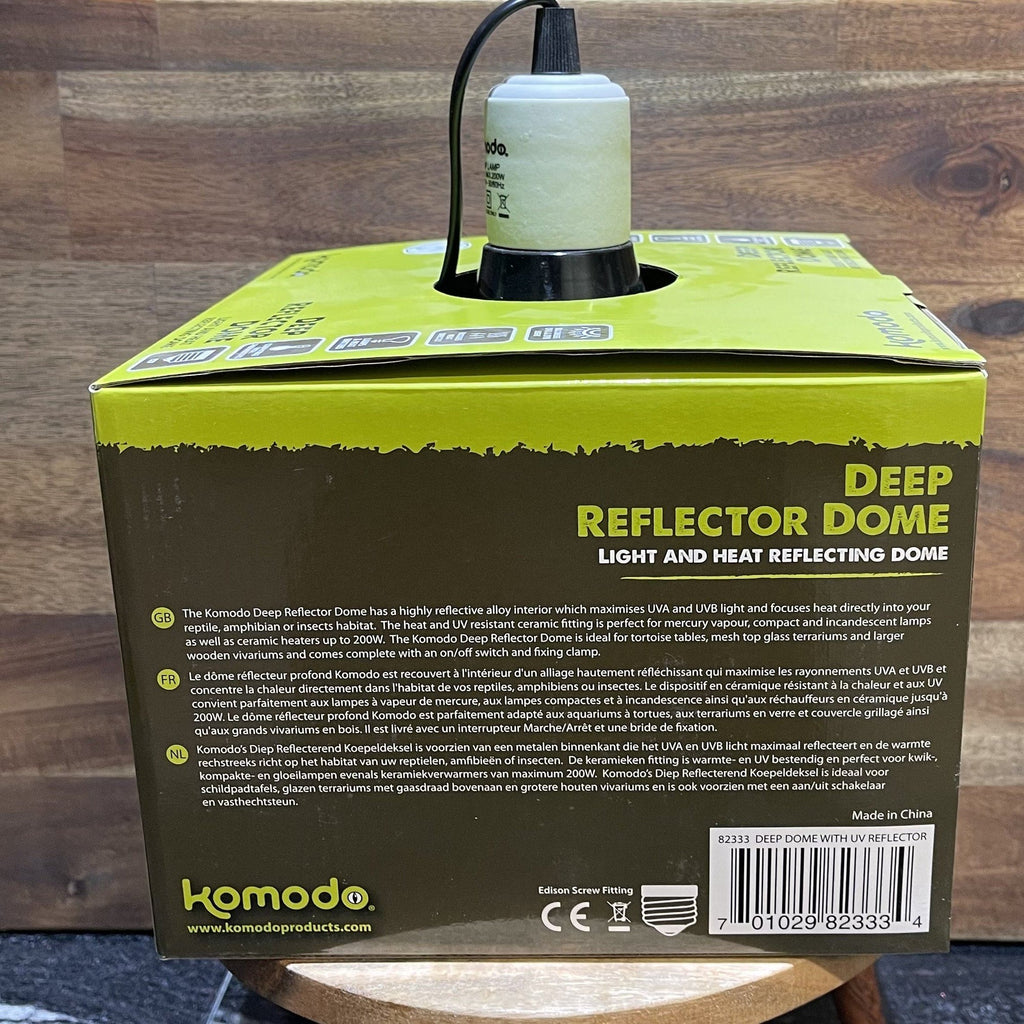 Deep Reflector Dome 200W 22 × 21 × 21cm - Komodo - Tank Terrarium Australia Light & Heat
