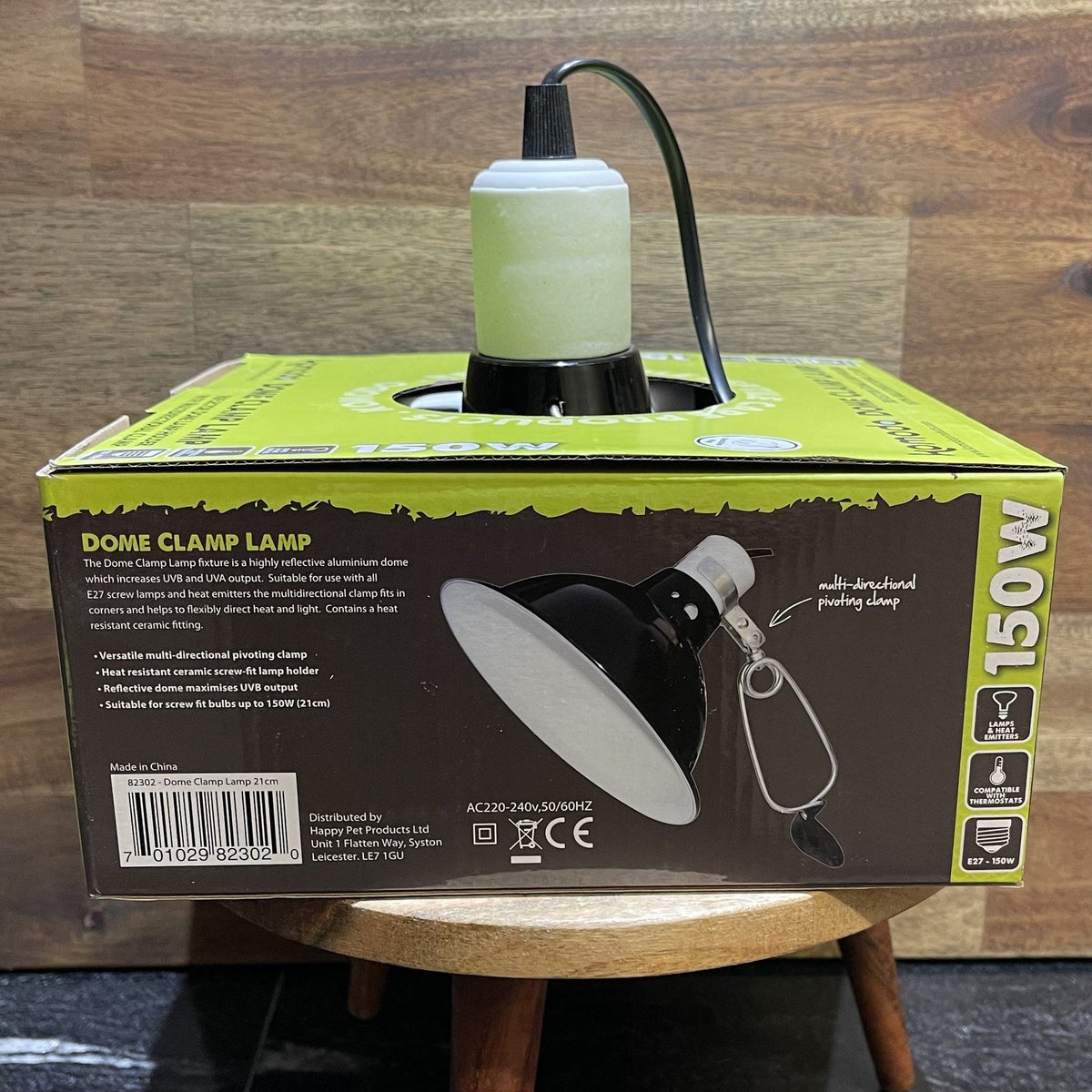 Dome Clamp Lamp Fixture 150W 17 × 22 × 22cm - Komodo - Tank Terrarium Australia Light & Heat