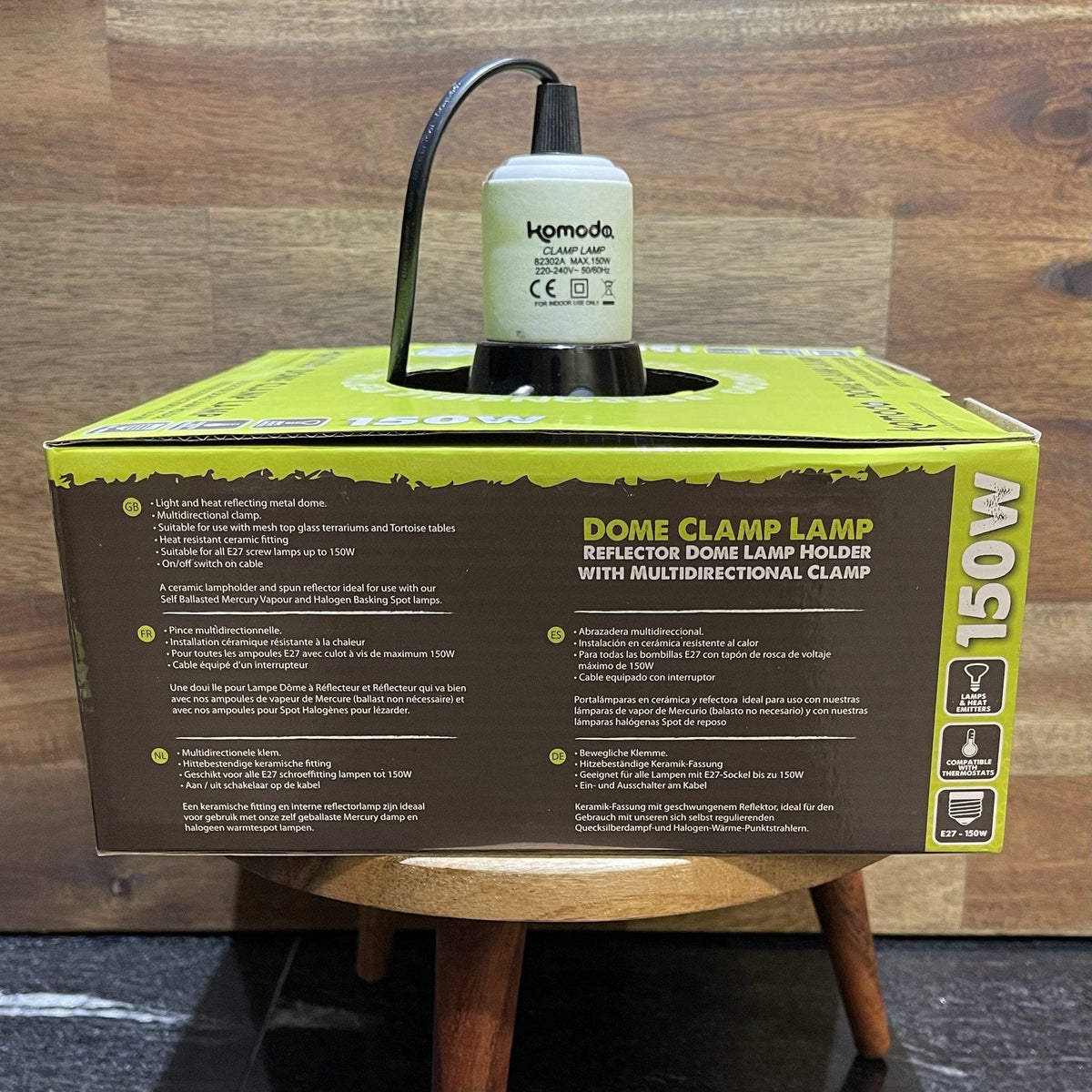 Dome Clamp Lamp Fixture 150W 17 × 22 × 22cm - Komodo - Tank Terrarium Australia Light & Heat