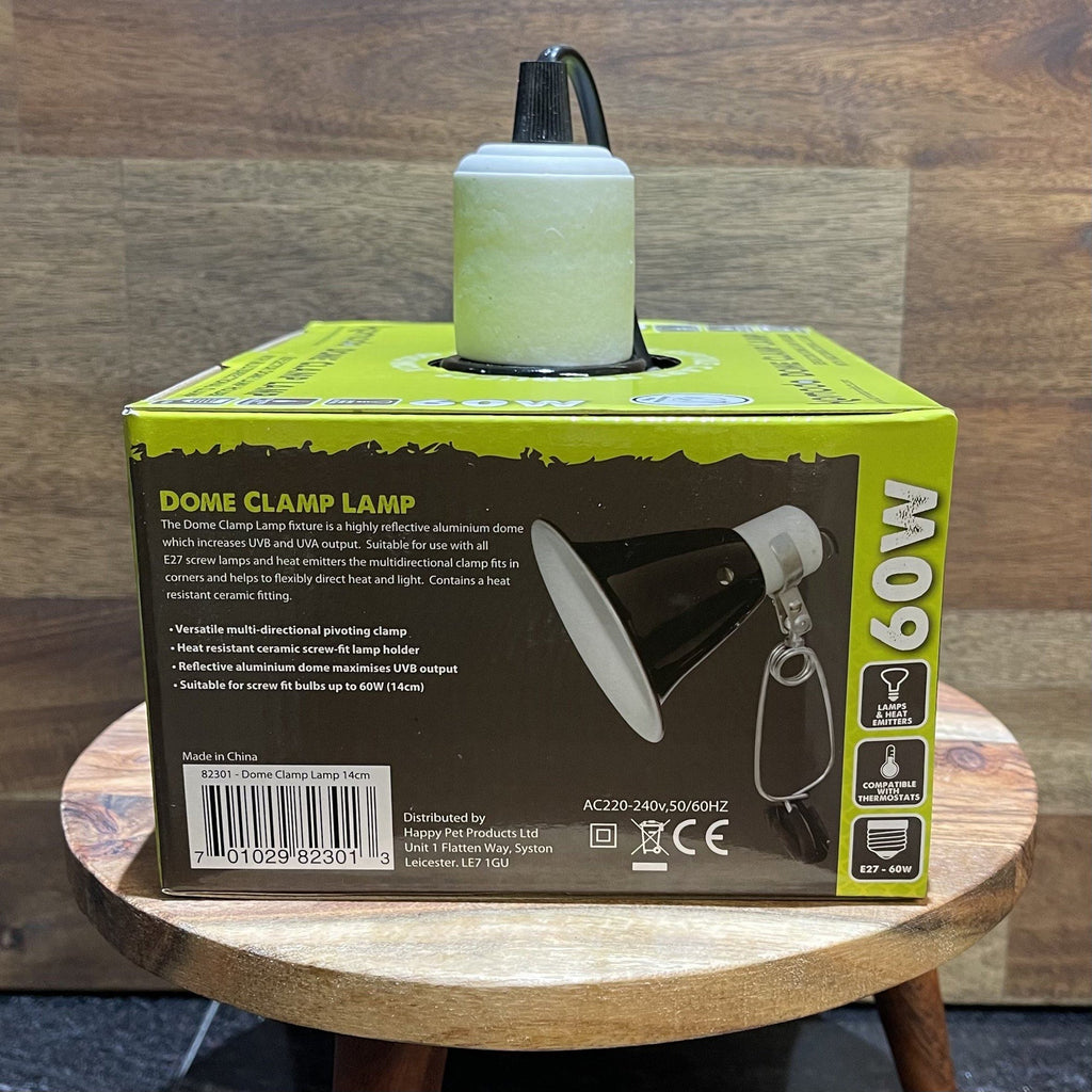Dome Clamp Lamp Fixture 60W 15 × 15 × 15cm - Komodo - Tank Terrarium Australia Light & Heat