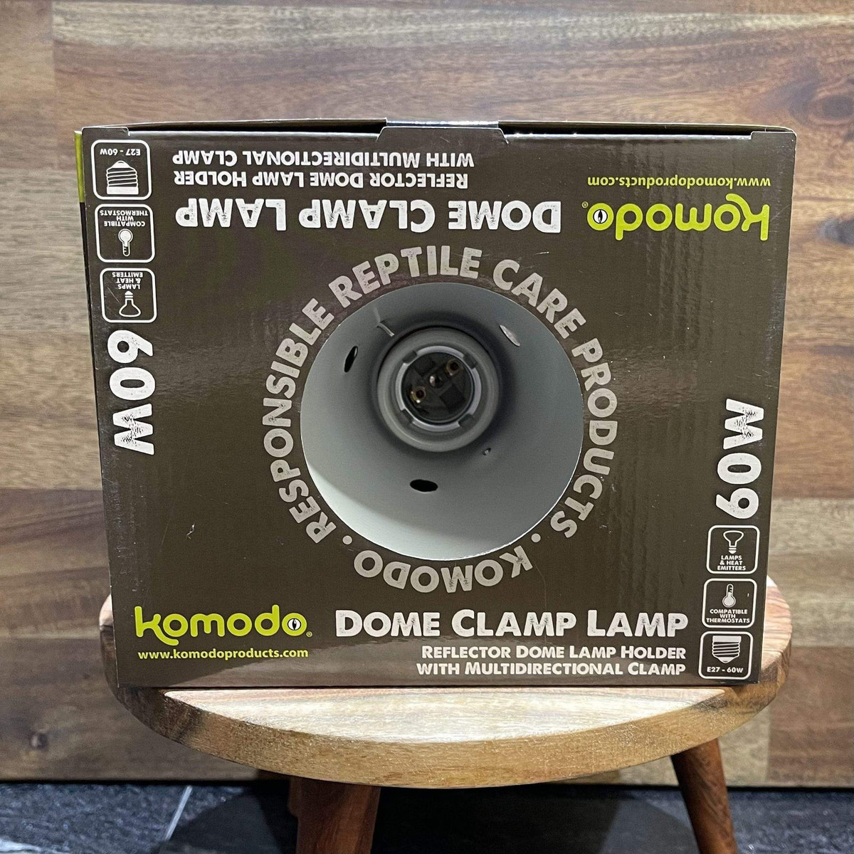 Dome Clamp Lamp Fixture 60W 15 × 15 × 15cm - Komodo - Tank Terrarium Australia Light & Heat