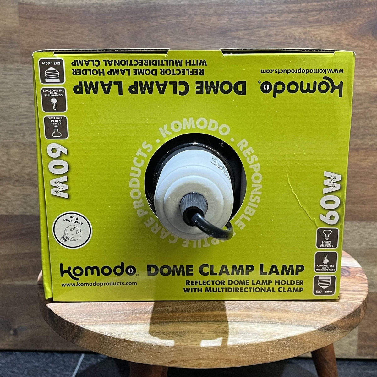 Dome Clamp Lamp Fixture 60W 15 × 15 × 15cm - Komodo - Tank Terrarium Australia Light & Heat