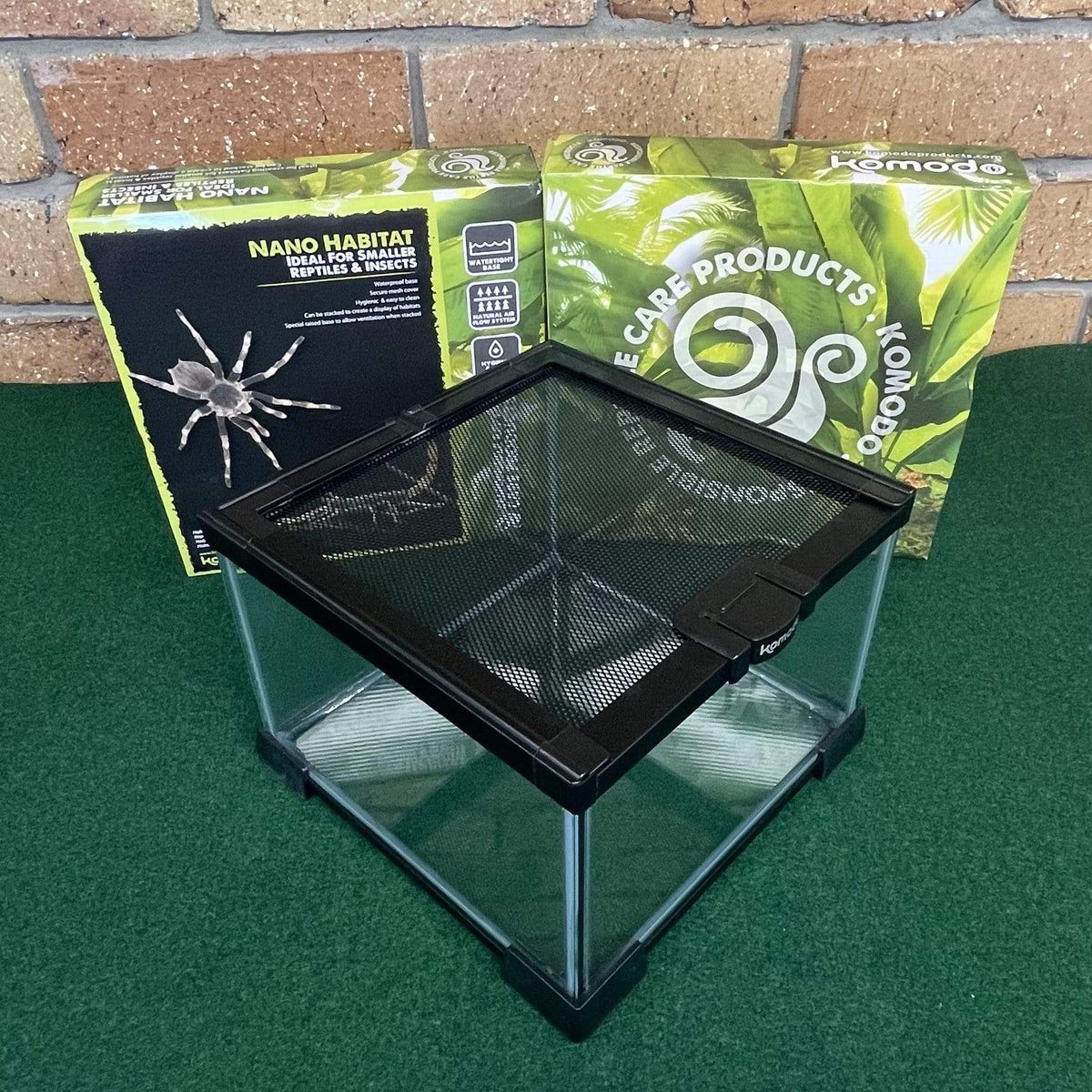 Nano Glass Habitat 21 × 21 × 15cm - Komodo - Tank Terrarium Australia Nano Habitats