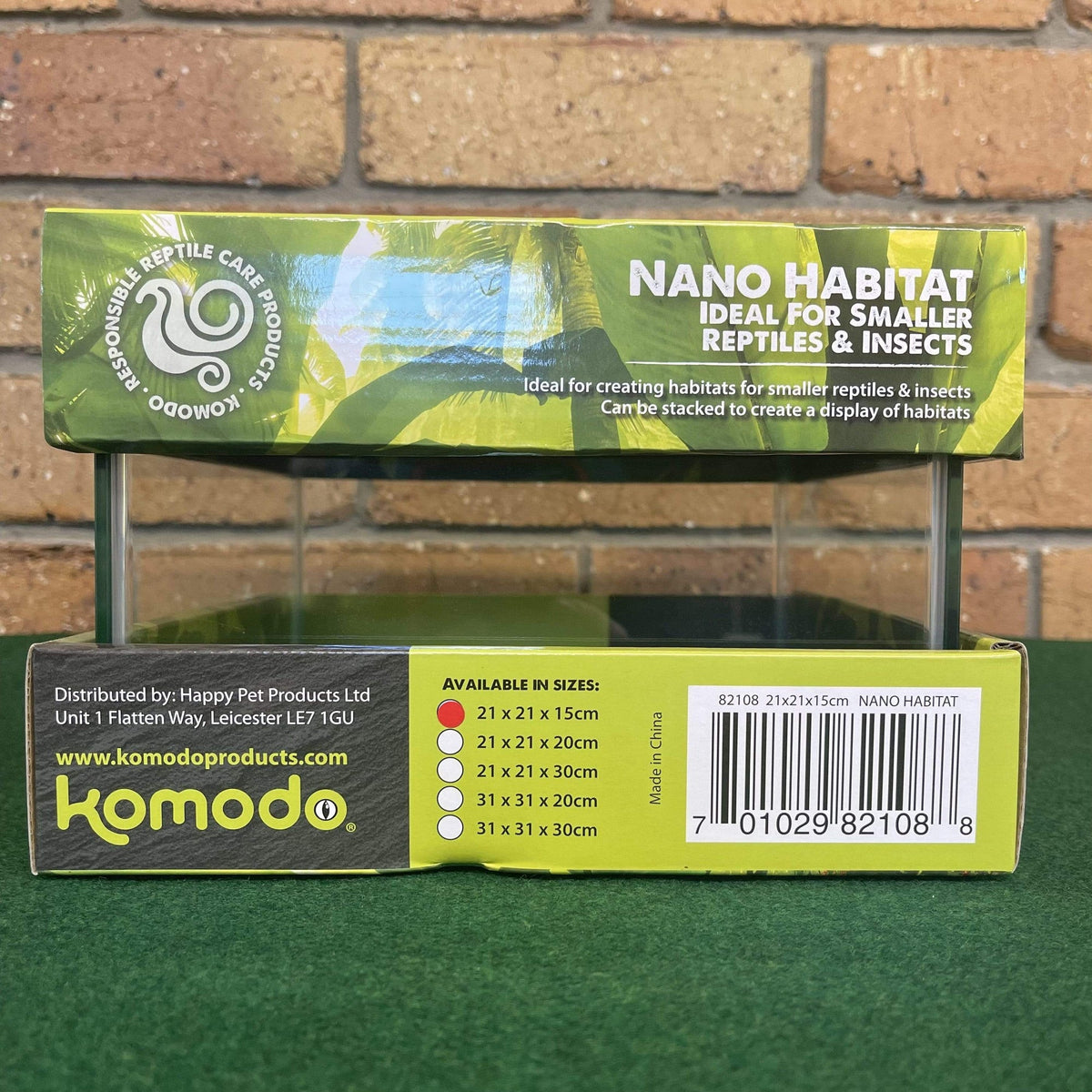 Nano Glass Habitat 21 × 21 × 15cm - Komodo - Tank Terrarium Australia Nano Habitats