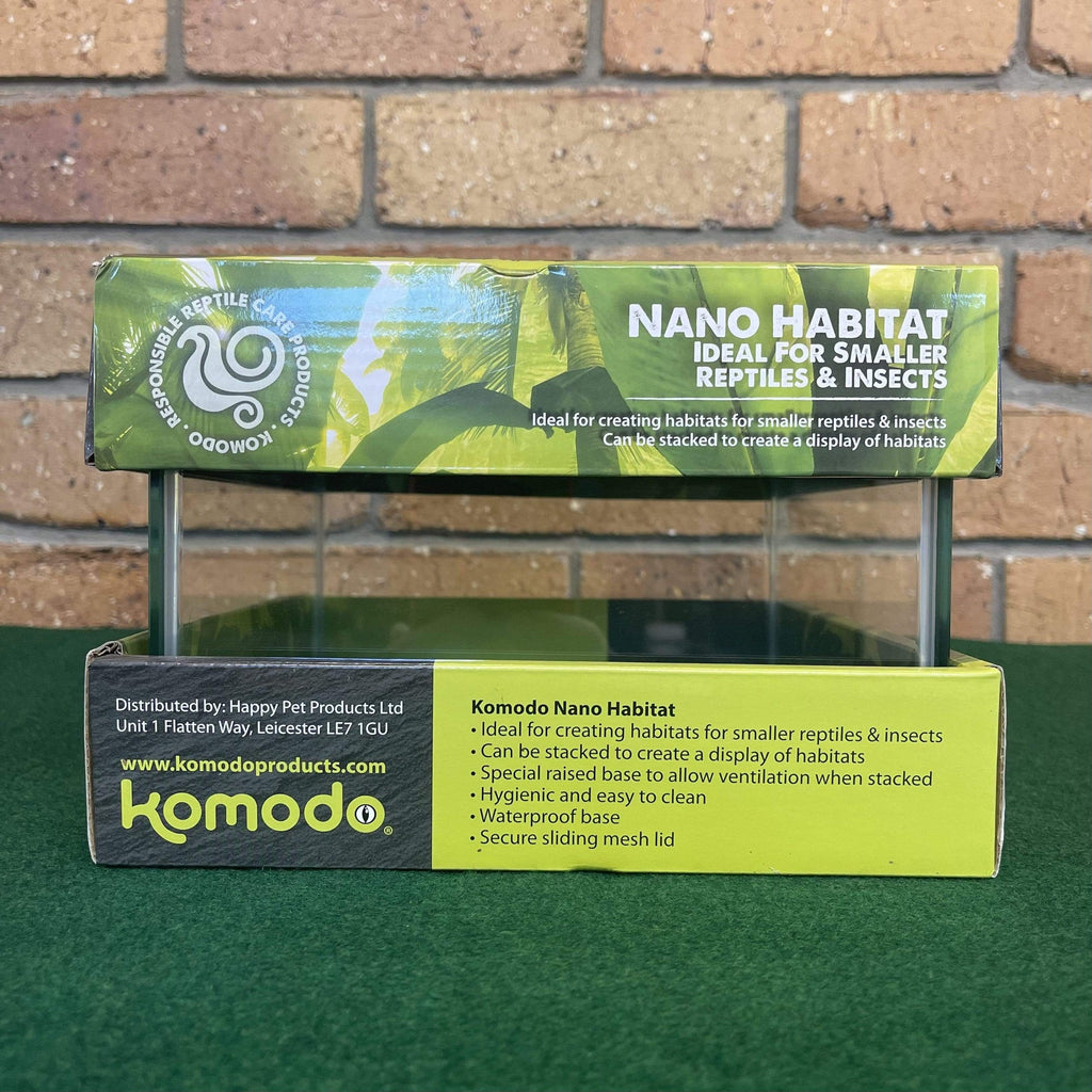 Nano Glass Habitat 21 × 21 × 15cm - Komodo - Tank Terrarium Australia Nano Habitats