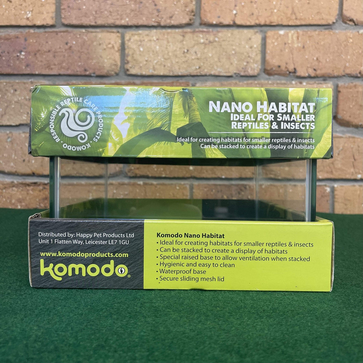 Nano Glass Habitat 21 × 21 × 15cm - Komodo - Tank Terrarium Australia Nano Habitats