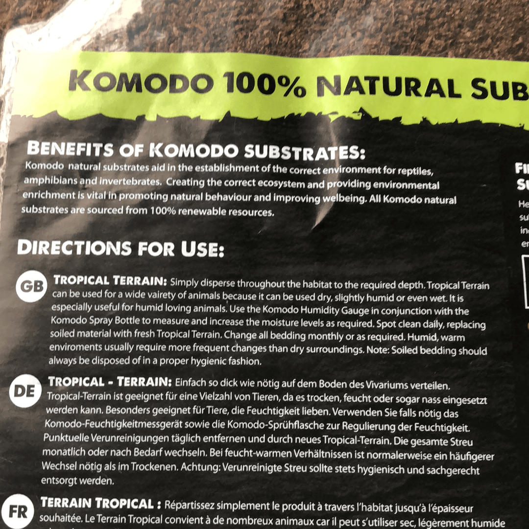 Komodo Reptile Bedding & Substrates Komodo Tropical Terrain Reptile Bedding 6 litres