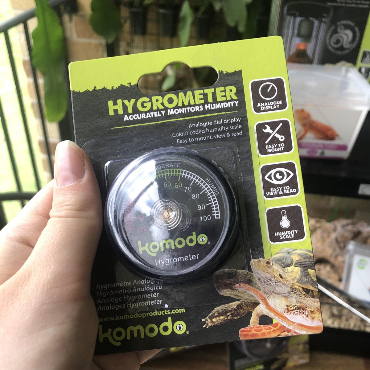 Analogue Terrarium Hygrometer - Komodo - Tank Terrarium Australia Reptile Monitoring