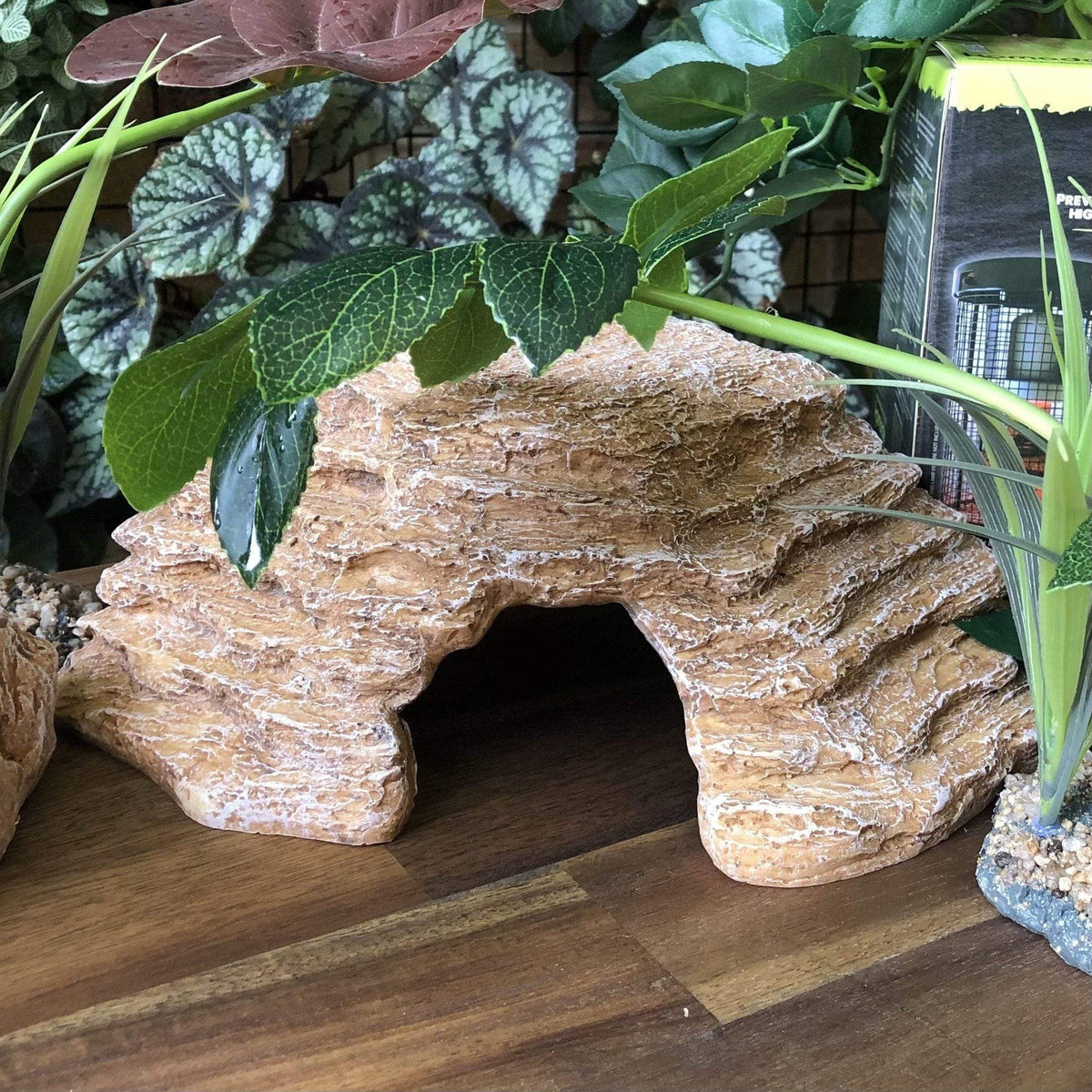Corner Basking Platform Ramp Sandstone - Komodo - Tank Terrarium Australia Resin Rock Decor