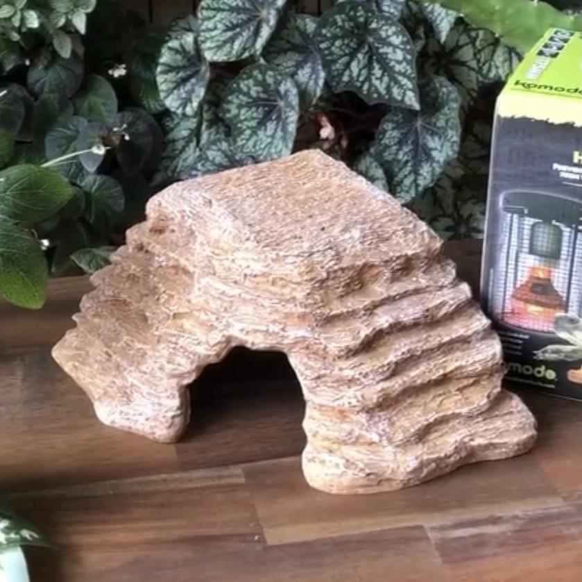 Corner Basking Platform Ramp Sandstone - Komodo - Tank Terrarium Australia Resin Rock Decor