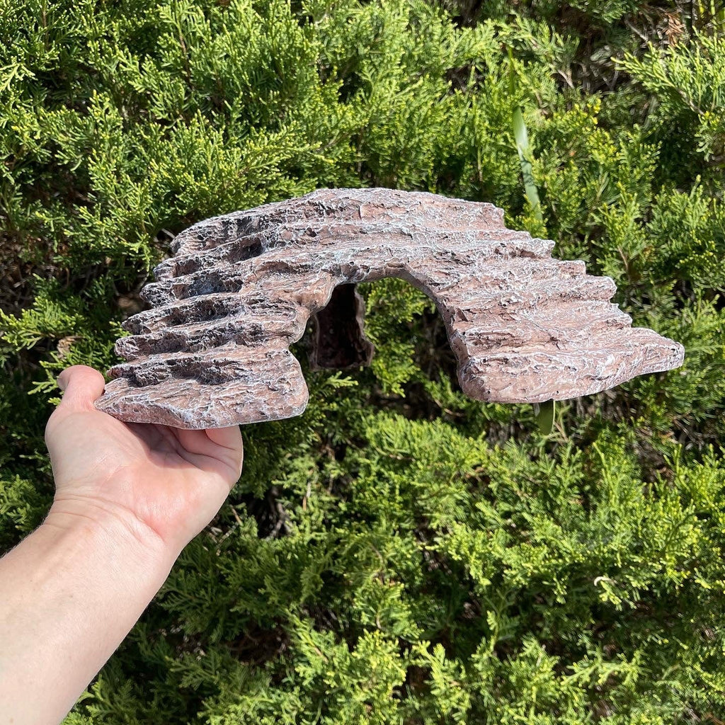 Corner Basking Platform Ramp Brown - Komodo - Tank Terrarium Australia Resin Rock Decor