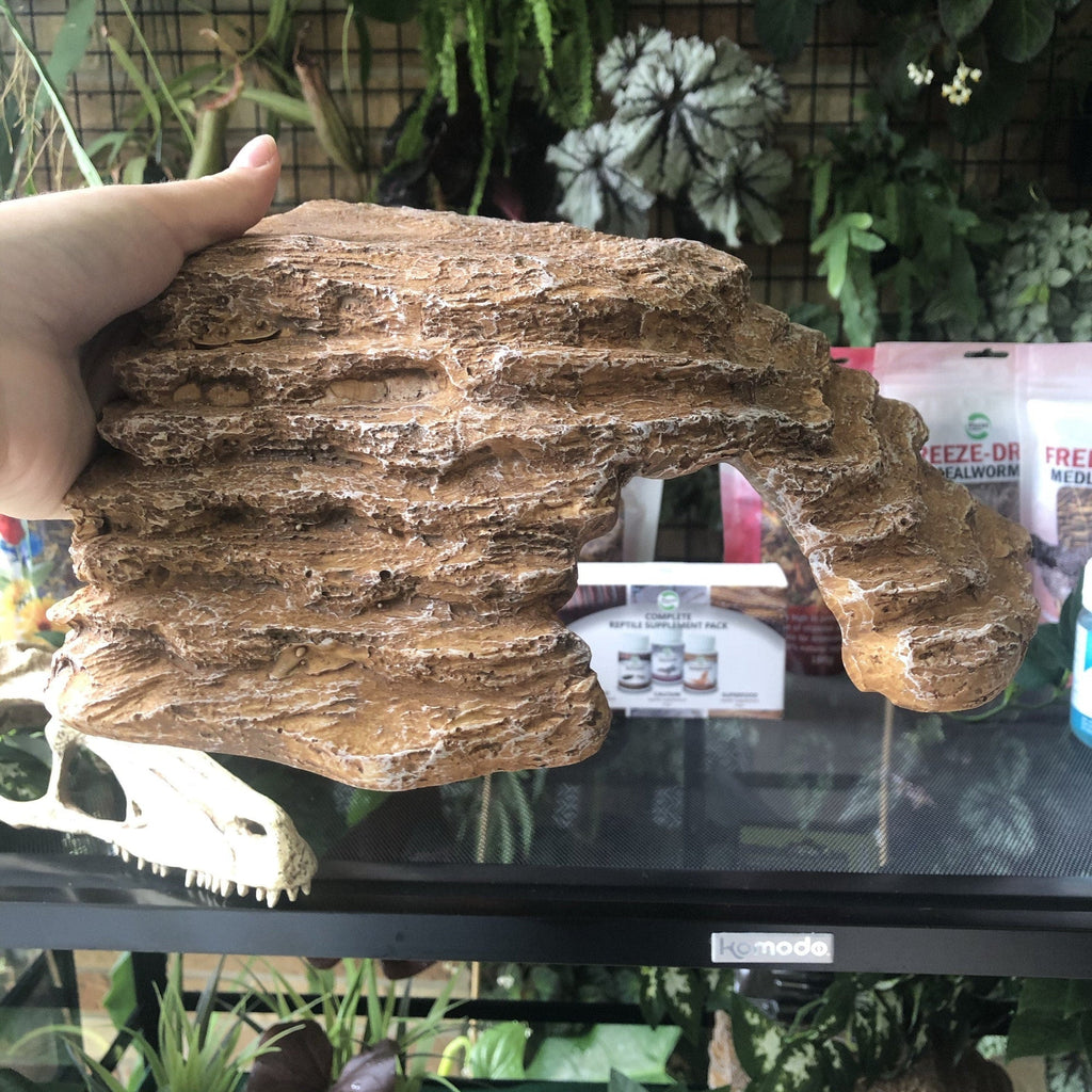 Corner Basking Platform Ramp Sandstone - Komodo - Tank Terrarium Australia Resin Rock Decor