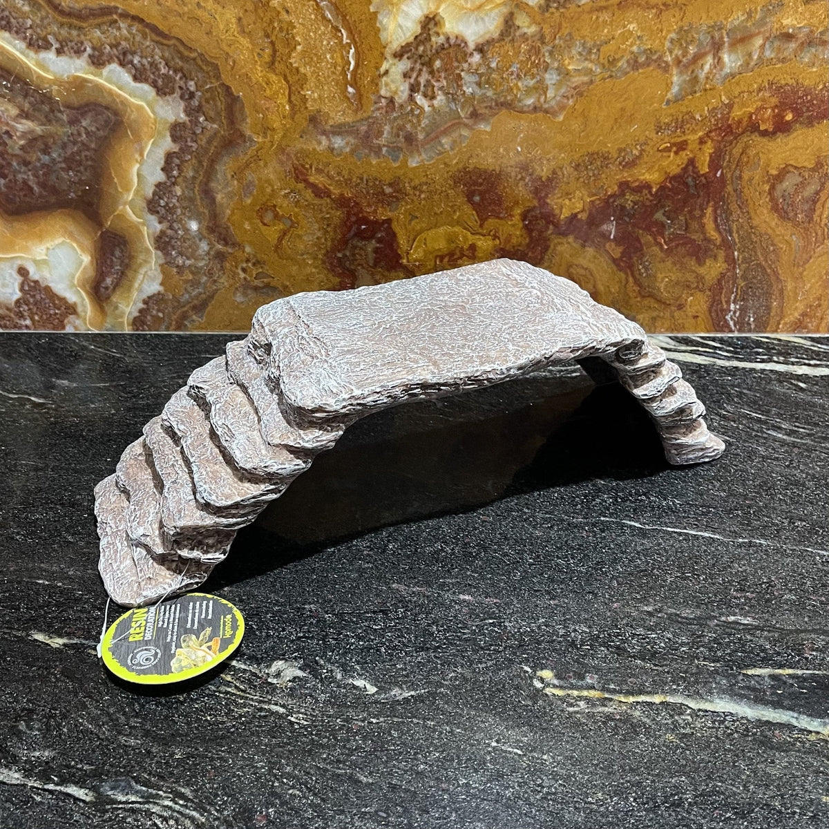 Large Basking Platform Ramp Brown - Komodo - Tank Terrarium Australia Resin Rock Decor