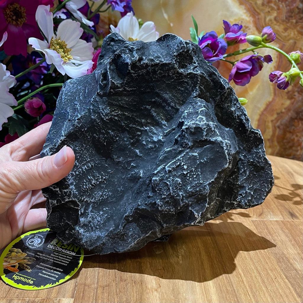 Komodo Reptile Rock Den Grey Medium - Tank Terrarium Australia Resin Rock Decor
