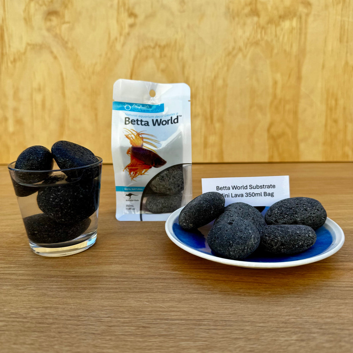 Betta World Substrate - Mini Lava Stones 350ml Bag - Tank Terrarium Australia Betta World
