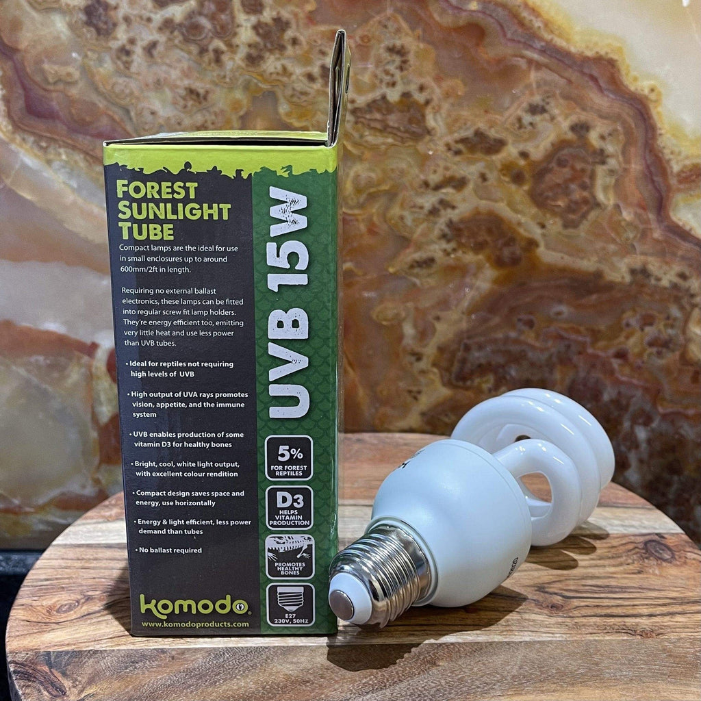 Forest Sunlight Compact UVB Lamp 5% 15W - Komodo - Tank Terrarium Australia Light & Heat