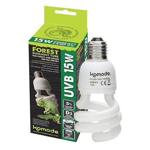 Forest Sunlight Compact UVB Lamp 5% 15W - Komodo - Tank Terrarium Australia Light & Heat