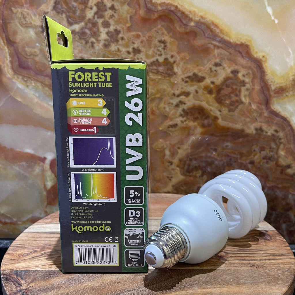 Forest Sunlight Compact UVB Lamp 5% 26W - Komodo - Tank Terrarium Australia Light & Heat