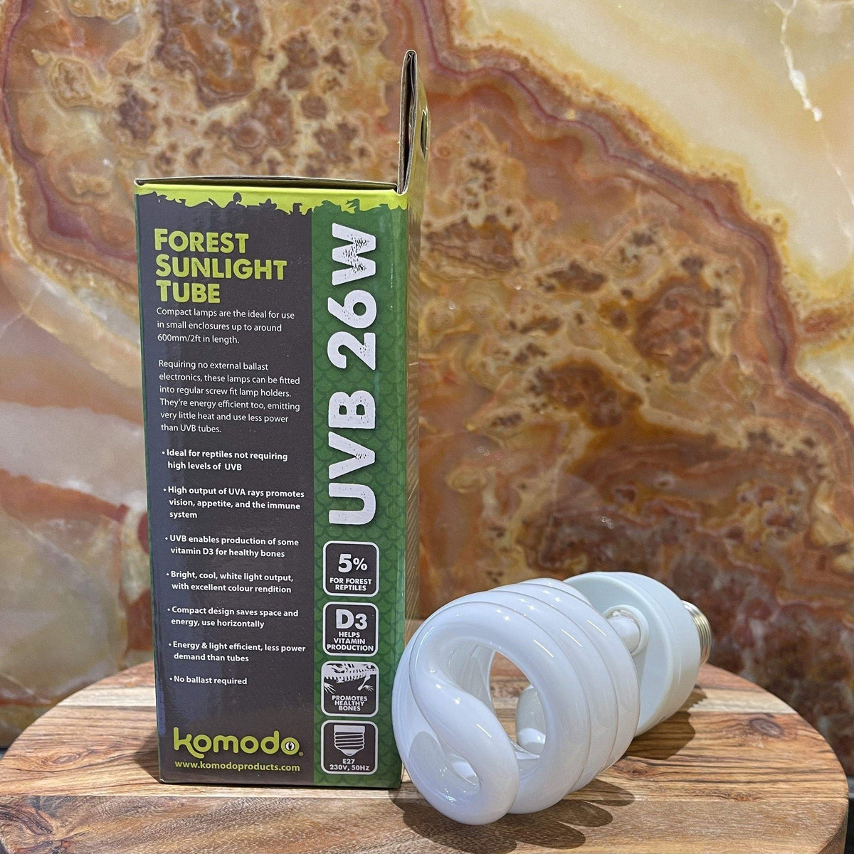 Forest Sunlight Compact UVB Lamp 5% 26W - Komodo - Tank Terrarium Australia Light & Heat