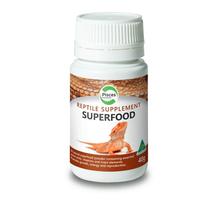 Pisces Superfood Reptile Supplement 40g - Tank Terrarium Australia Supplement